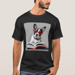 Dog Reading Book T-Shirt