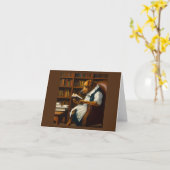 Dog Reading Karte (Gelbe Blume)