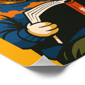 Dog Reading mit einem Buch - Zeit zum Lesen! Poster (Ecke)