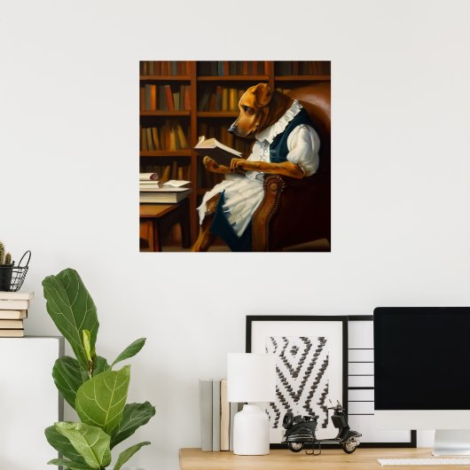 Dog Reading Poster (Heimbüro)