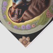 Dog Red White Setter Blumenwerk Seidenpapier (Ausschnitt)