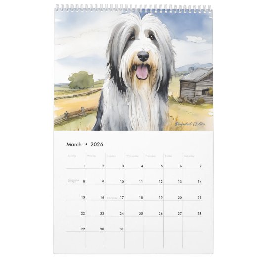 Dog Reds Art Calendar Kalender (Mär 2026)