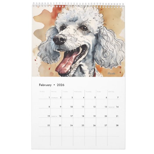 Dog Reds Art Calendar Kalender (Feb 2026)