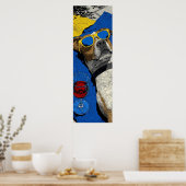 Dog Relaxing in Sunglasses Poster (Küche)