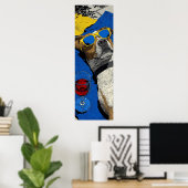 Dog Relaxing in Sunglasses Poster (Heimbüro)