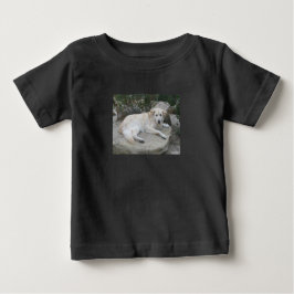 Dog Resting On A Rock Baby T-shirt