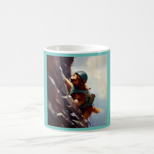 Dog Rock Climbing Kaffeetasse (Mittel)
