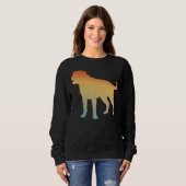 Dog Rottweiler Silhouette Maskenverkleidung Sweatshirt (Vorne ganz)