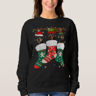Dog Rottweiler Weihnachtssocken Xmas Pajama Pu Sweatshirt