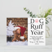 Dog Ruff Jahr Haustier Foto Sonnige Ferienkarte Einladung (Stehend Vorderseite)
