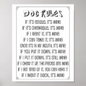 Dog Rules Poster (Vorne)