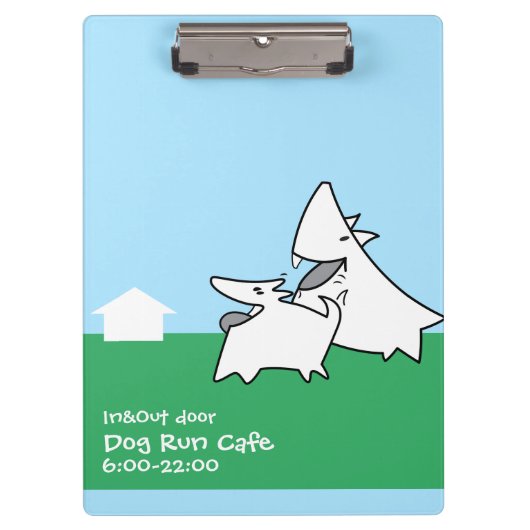 Dog Run Cafe Klemmbrett (Vorderseite)