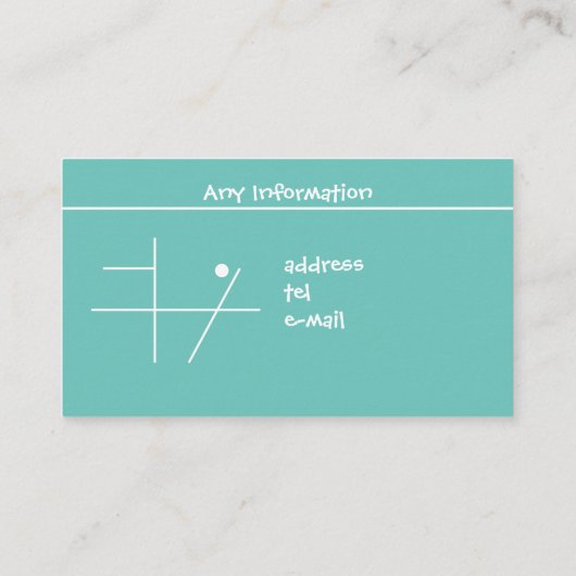 Dog Run Cafe Visitenkarte (Rückseite)