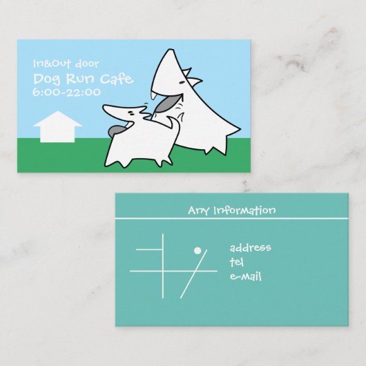 Dog Run Cafe Visitenkarte (Vorne/Hinten)