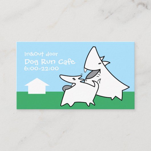 Dog Run Cafe Visitenkarte (Vorderseite)