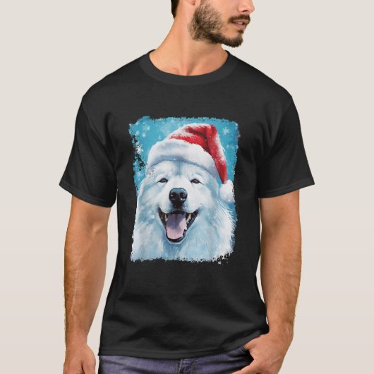 Dog Samoyed Christmas T-Shirt (Vorderseite)