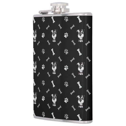 Dog Schnauzer Flachmann (Links)