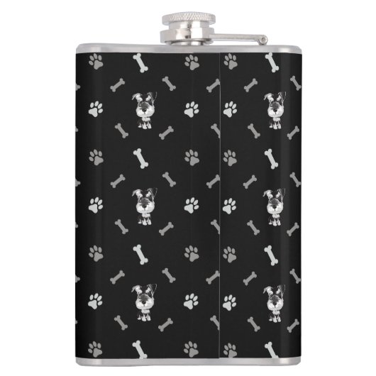 Dog Schnauzer Flachmann (Rückseite)