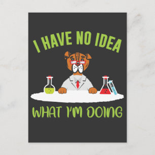 Dog Scientist Funny Animal Puppist Postkarte