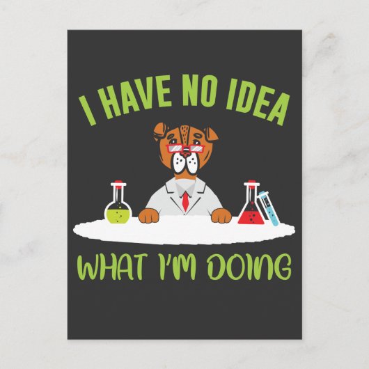 Dog Scientist Funny Animal Puppist Postkarte (Vorderseite)