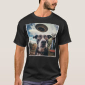Dog Selfie with UFOs Alien Extraterrestrial UFO Be T-Shirt (Vorderseite)
