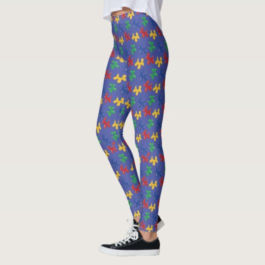 Dog Shaped Balloon Skulpturen Primäre Farben Leggings (Links)