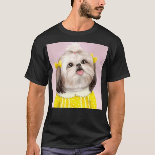 Dog Shih Tzu Digital D9 T-Shirt (Vorderseite)