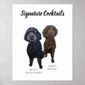 Dog Signature Drink Sign for Wedding Receptions Poster (Vorne)