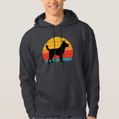 Dog Silhouette at Sunset Hoodie (Vorderseite)