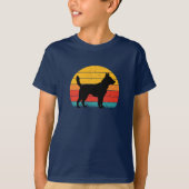 Dog Silhouette at Sunset T-Shirt (Vorderseite)