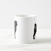 Dog-Silhouetten für Black Mops Mops Mama Kaffeetasse (Mittel)