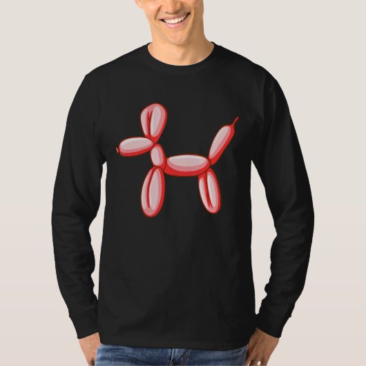 Dog Simple Balloon Design T-Shirt (Vorderseite)