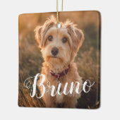 Dog Simple Name Christmas Script Ornament (Links)