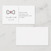 Dog Sitter | Dog-Knochen-Symbol Visitenkarte (Vorne/Hinten)