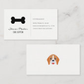 Dog Sitter | Dog-Knochen-Symbol Visitenkarte (Vorne/Hinten)
