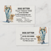 Dog Sitter Dog Walker Dog Walking Visitenkarte (Vorne/Hinten)