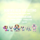 Dog Sitter Fensterklammern Fensteraufkleber (Blatt 3)