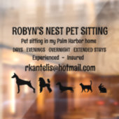 Dog Sitter Fensterklammern Fensteraufkleber (Blatt 2)