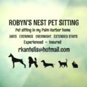 Dog Sitter Fensterklammern Fensteraufkleber (Blatt 3)