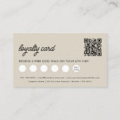 Dog Sitter Trainer Tierpflege Hunde Loyalität Visitenkarte (Rückseite)