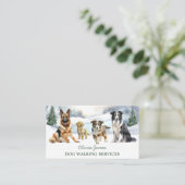 Dog Sitter und Dog Walker Business Card Visitenkarte (Stehend Vorderseite)