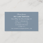 Dog Sitter und Dog Walker Business Card Visitenkarte (Rückseite)