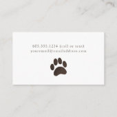 Dog Sitter Visitenkarte (Rückseite)