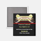 Dog Sitting Business Magnet (Vorderseite/Rückseite)