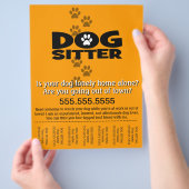 Dog Sitting.Sitter.Service.Business Flyer (Hand)