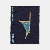 Dog Sled - Alaska Fleecedecke (Vorderseite)