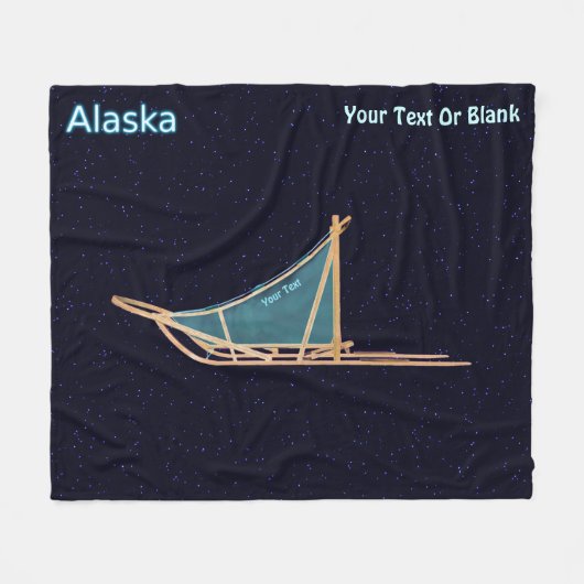 Dog Sled - Alaska Fleecedecke (Vorderseite (Horizontal))