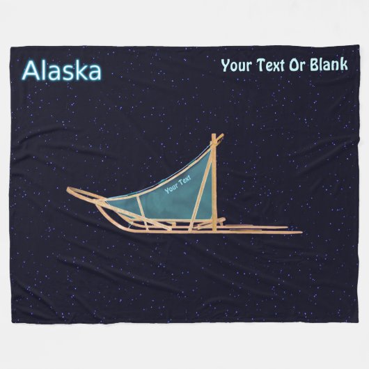 Dog Sled - Alaska Fleecedecke (Vorderseite (Horizontal))