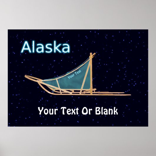 Dog Sled - Alaska Poster (Vorne)