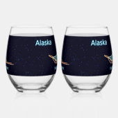 Dog Sled - Alaska Weinglas Ohne Stiel (Rechts)